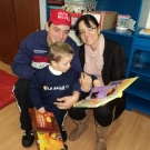 Família na escola.