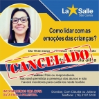 Palestra com Psicóloga Cancelada