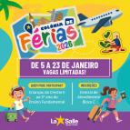 Inscrições abertas: Colônia de Férias - Janeiro/2025