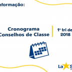 Conselhos de classe 1º Trimestre de 2018