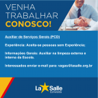 Oportunidade de Trabalho na Escola