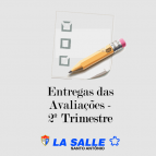 Entrega das avaliações - 2º Trimestre