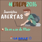 Iniciou hoje a inscrição on-line para o Enem 2016