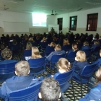 1ºs anos participam de palestra sobre saúde bucal