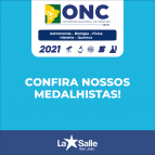 Alunos são medalhistas na ONC 2021
