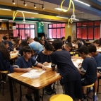 Alunos exploram área e perímetro com Tangram