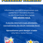 FERIADO - Sexta-Feira Santa