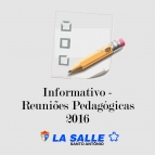 Informativo - Reuniões Pedagógicas 2016