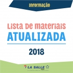 Listas de Materiais 2018 ATUALIZADA