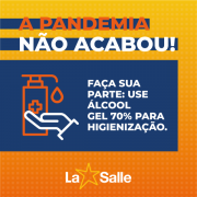 Não esqueça do álcool gel!