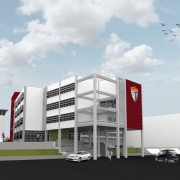 Obra do prédio K teve início no sábado, dia 8/4