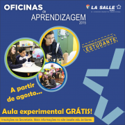 Inscrições abertas para as Oficinas de Aprendizagem