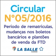 Circular N° 05/2016: Rematrículas e Boletos