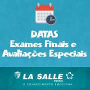 Exames Finais e Avaliações Especiais 