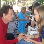 Dia de convivência do 9º ano no Lar do Idoso 