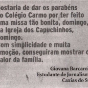 Escola realiza Celebração da Família