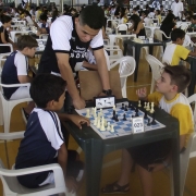 Colégio recebeu Festival Interescolar de Xadrez