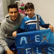 Visita do Jogador Alex Telles