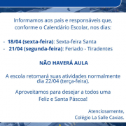 AVISO: FERIADO