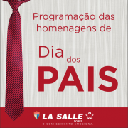 Programação das homenagens para o Dia dos Pais