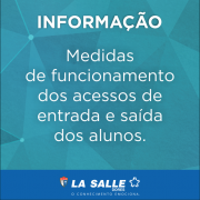 Informações sobre entrada e saída dos alunos