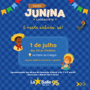 Festa Junina acontece no sábado, 1 de julho