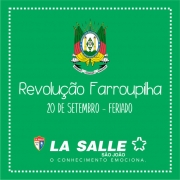 Revolução Farroupilha, 20/09 Feriado