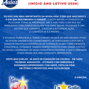 MENSAGEM DA DIREÇÃO