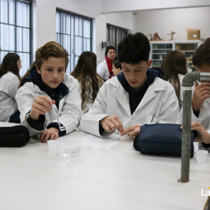 Aula prática no laboratório - 8º ano
