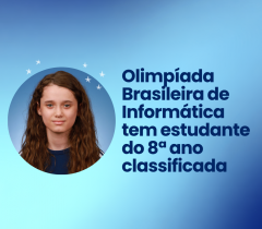 Estudante classificada para a 2ª etapa da OBI